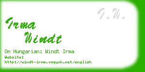 irma windt business card